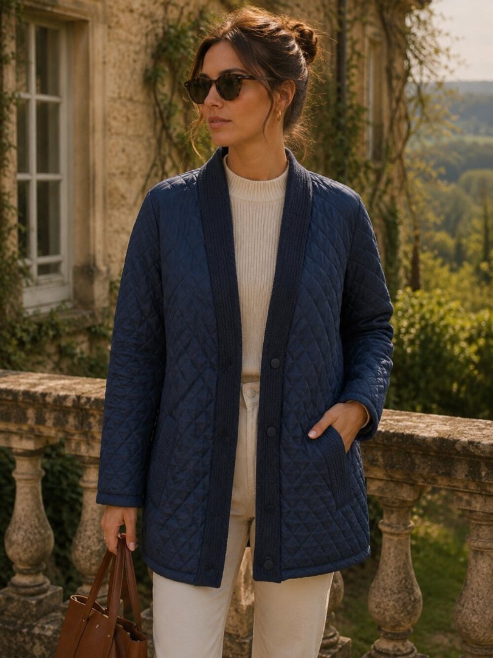 Rebecca Minkoff Quilted Navy Jacket M NWT